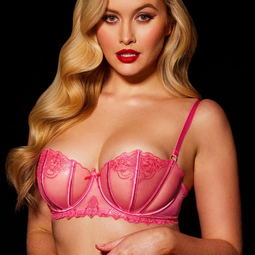 Honey Birdette Natalie pink bra BNWT 36C